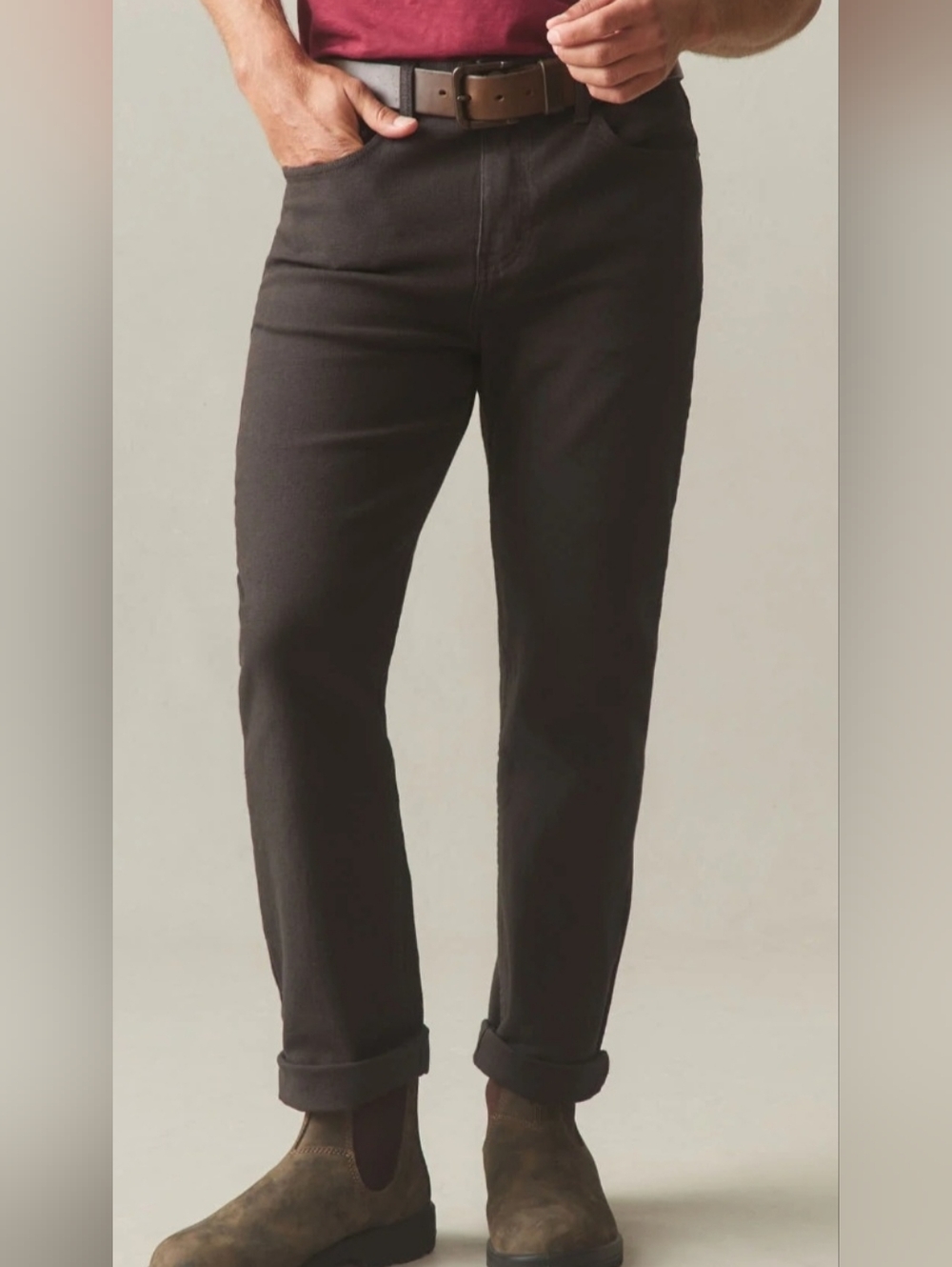 American Giant Men's Roughneck Pant Straight 30X30 Brown NWOT